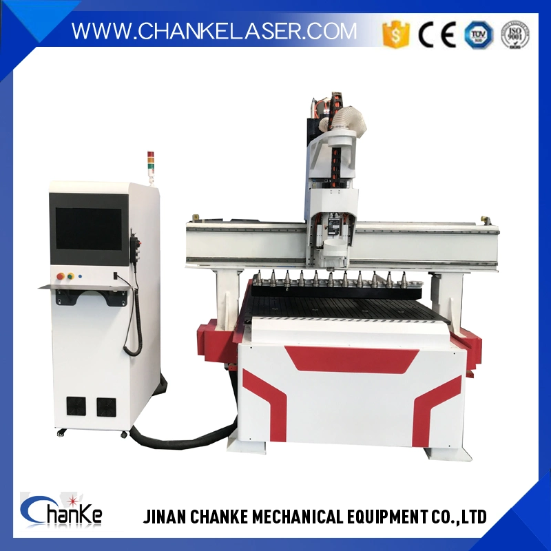 1300X2500mm 4 Axis Atc Liner CNC Router 3D Woodworking Machine Furniture Cabinet Cutting Engraving CNC Wood Carving Machine MDF Milling Engaver