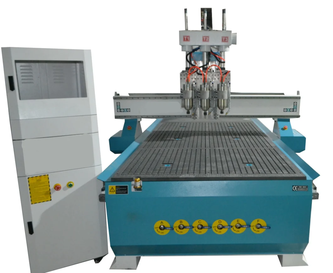 1325 2030 Multi-Heads Wood Processing Pneumatic CNC Woodworking Router with 3.5kw Spindle